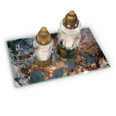 Base para velas de cemitério Estrutura de rocha dourada