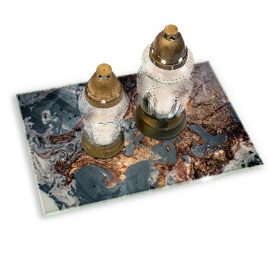 Base para velas de cemitério Estrutura de rocha dourada