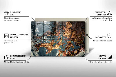 Base para velas de cemitério Estrutura de rocha dourada