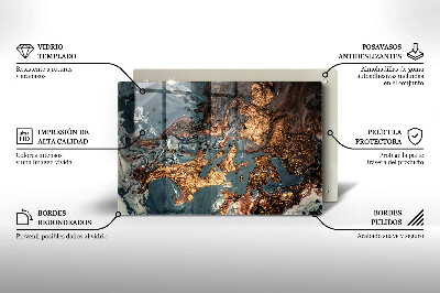 Base para velas de cemitério Estrutura de rocha dourada