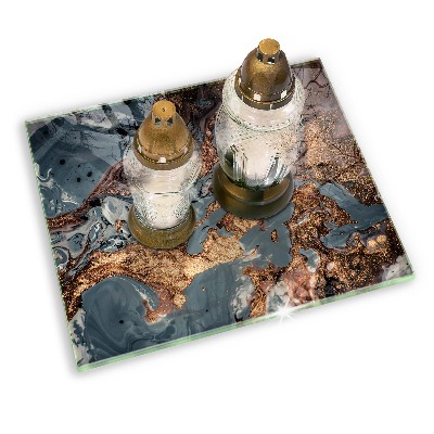 Base para velas de cemitério Estrutura de rocha dourada