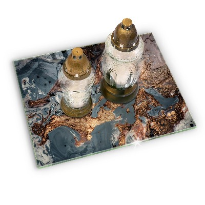 Base para velas de cemitério Estrutura de rocha dourada