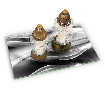 Base para velas de cemitério Linhas suaves de abstração