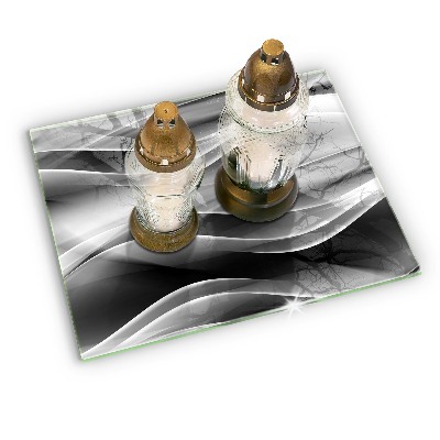 Base para velas de cemitério Linhas suaves de abstração