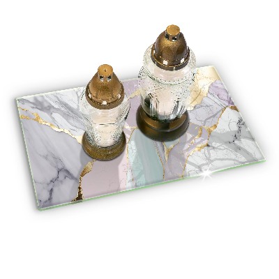 Base para velas de cemitério Mármore pastel