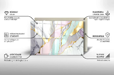 Base para velas de cemitério Mármore pastel