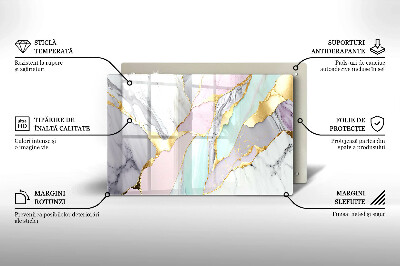 Base para velas de cemitério Mármore pastel
