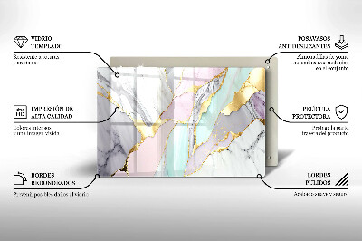 Base para velas de cemitério Mármore pastel