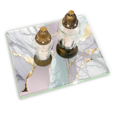 Base para velas de cemitério Mármore pastel