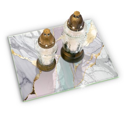 Base para velas de cemitério Mármore pastel