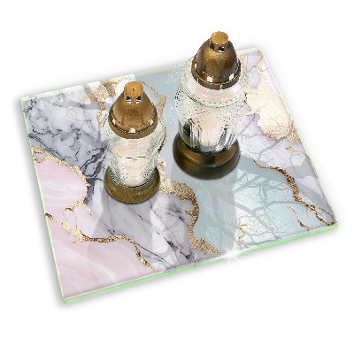 Base para velas de cemitério Mármore pastel