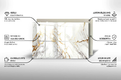 Base para velas de cemitério Mármore claro com dourado