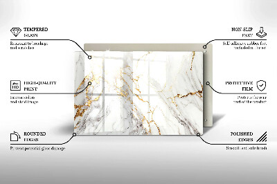 Base para velas de cemitério Mármore claro com dourado