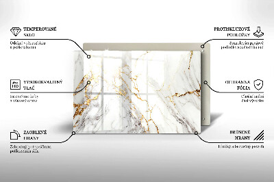 Base para velas de cemitério Mármore claro com dourado