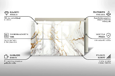 Base para velas de cemitério Mármore claro com dourado