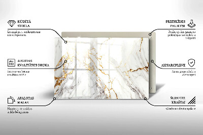 Base para velas de cemitério Mármore claro com dourado