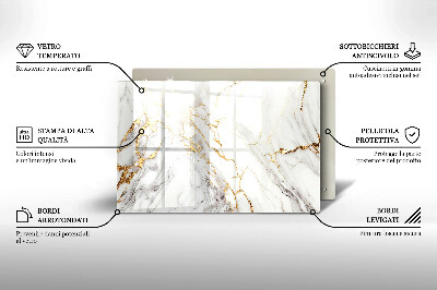 Base para velas de cemitério Mármore claro com dourado