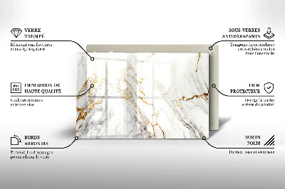 Base para velas de cemitério Mármore claro com dourado