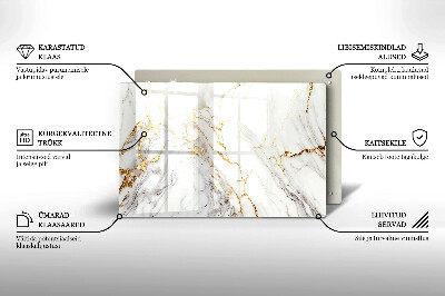 Base para velas de cemitério Mármore claro com dourado