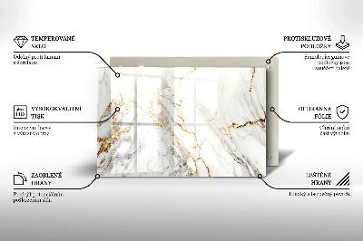 Base para velas de cemitério Mármore claro com dourado