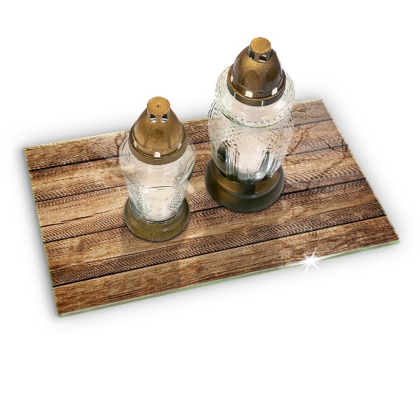 Base para velas de cemitério Placas de textura de madeira