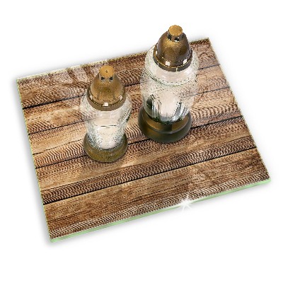Base para velas de cemitério Placas de textura de madeira