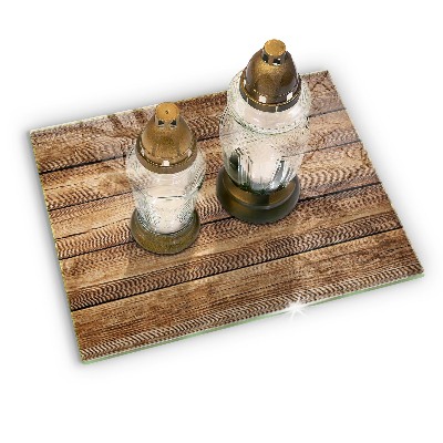 Base para velas de cemitério Placas de textura de madeira