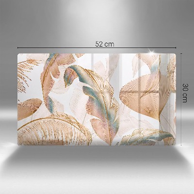 Base para velas de cemitério Penas e folhas Boho