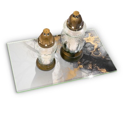 Base para velas de cemitério Abstração com ouro