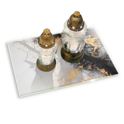 Base para velas de cemitério Abstração com ouro