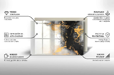 Base para velas de cemitério Abstração com ouro