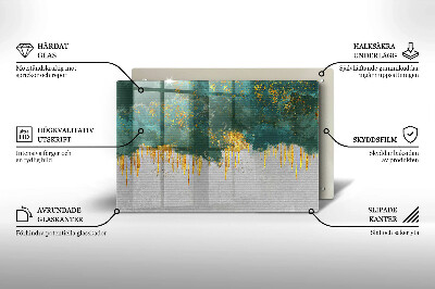 Base para velas de cemitério Abstração com ouro
