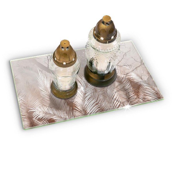 Base para velas de cemitério Vegetação de folhagem boho