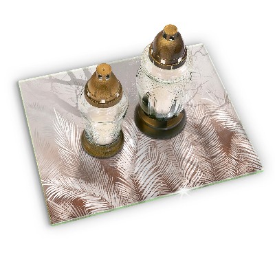 Base para velas de cemitério Vegetação de folhagem boho