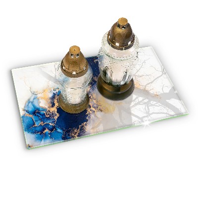 Base para velas de cemitério Abstração com azul