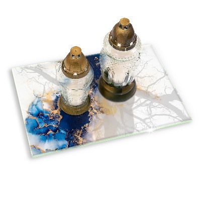 Base para velas de cemitério Abstração com azul