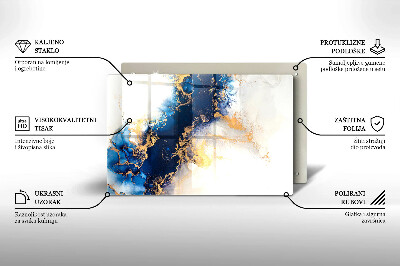 Base para velas de cemitério Abstração com azul