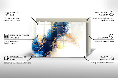 Base para velas de cemitério Abstração com azul