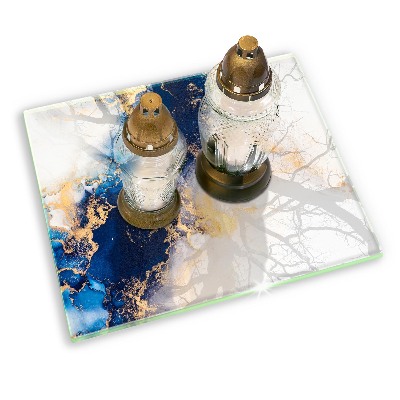 Base para velas de cemitério Abstração com azul