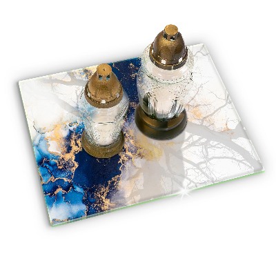 Base para velas de cemitério Abstração com azul