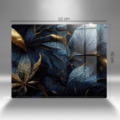 Base para velas de cemitério Folhas decorativas com ouro