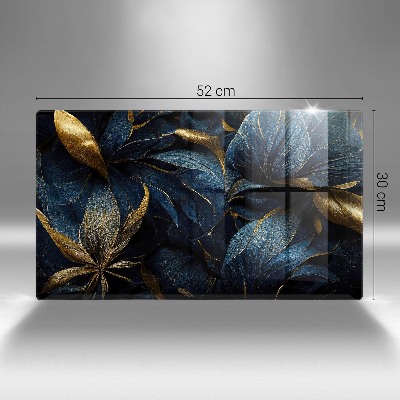 Base para velas de cemitério Folhas decorativas com ouro