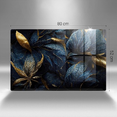 Base para velas de cemitério Folhas decorativas com ouro