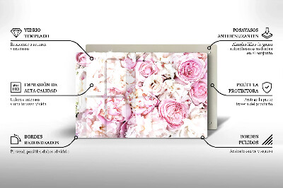 Base para velas de cemitério Buquê de peônias