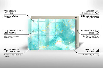 Base para velas de cemitério Abstração azul e dourada