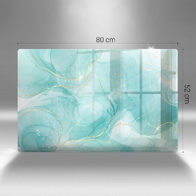 Base para velas de cemitério Abstração azul e dourada