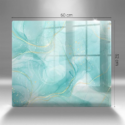 Base para velas de cemitério Abstração azul e dourada