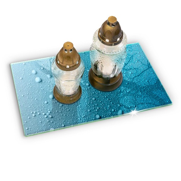 Base para velas de cemitério Gotas de água