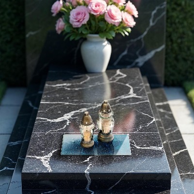 Base para velas de cemitério Gotas de água