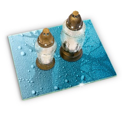 Base para velas de cemitério Gotas de água